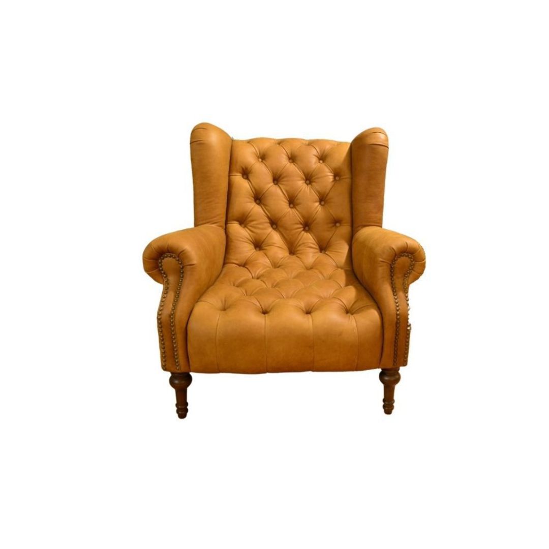 A&J Theo Chair Leather Hyde Tan image 0